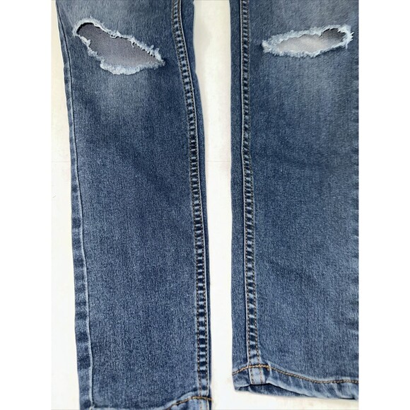 Free People Stretch Distressed Skinny Jeans Women Light Wash 61855-16515125 Sz26 - Picture 4 of 16